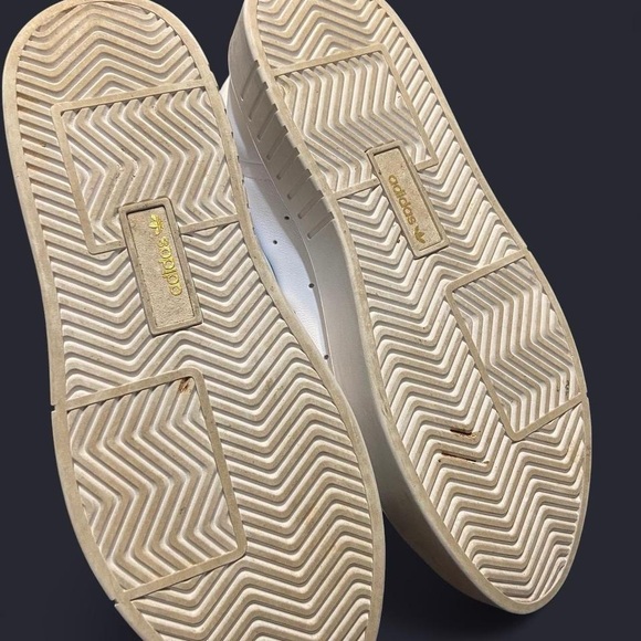 Adidas White Sneakers with Gold Accents - Picture 6 of 7